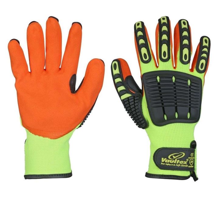 Vaultex OLD Synthetic Leather Palm Impact-Resistant Mechanic Gloves