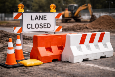 Road Works Safety Barriers & Equipment